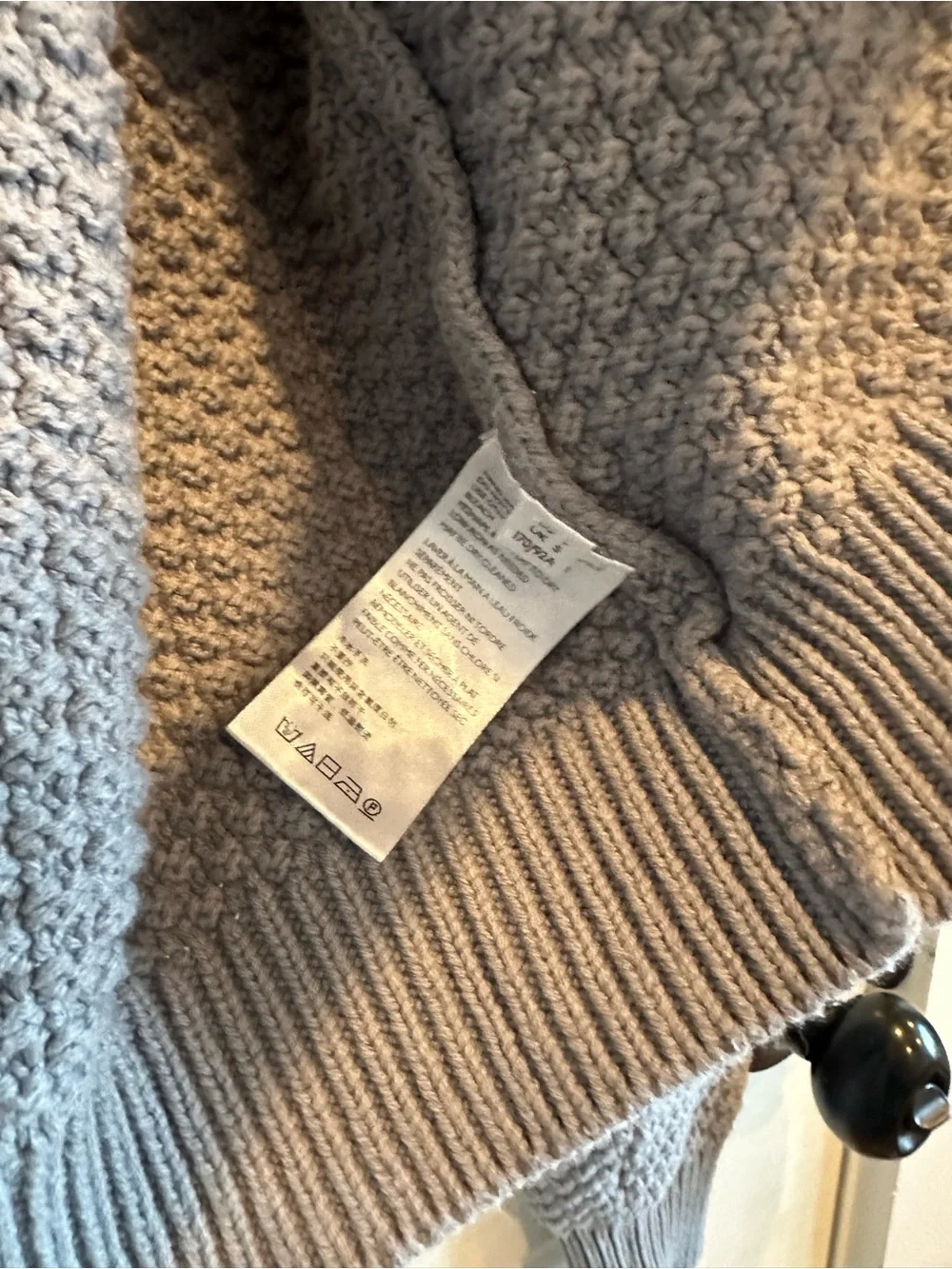 Free People Small Gray Textured Knit Cropped Button Front Cardigan Sweater
